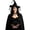 D, variant on Halloween Hooded Cape Costume Set, 4-Piece Witch Style Set with Hat, Gloves, Necklace and Cloak, Adult Dress Up Accessories for Masquerade Parties and Costume Events