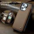 thumbnail image 5 of Dteck for iPhone 16 Pro Max Case with Card Holder, PU Leather Wallet Case for Women Men with RFID Blocking Card Slot Magnetic Closure Shockproof Protective Phone Cover for iPhone 16 Pro Max,Brown, 5 of 9