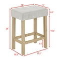 thumbnail image 3 of Aukfa 59" Bar Table Set with Charging Station, 4-Piece Counter Height Kitchen Island Set,3 Upholstered Stools,Light Oak, 3 of 8
