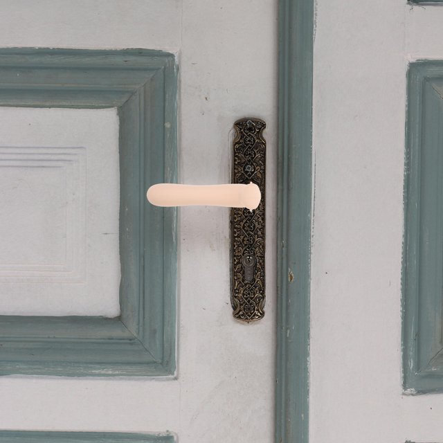 BRIGHTFUFU Milky Door Handle Cover Protective Sleeve For Safety Easy To Install Collision Design For Home Decor For Rooms