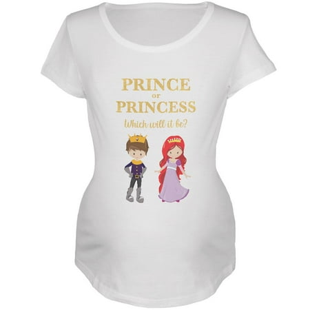 

Gender Reveal Prince Or Princess Maternity Soft T Shirt