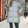 thumbnail image 2 of Aoiroe Oversized Casual Loose Solid Womens Cotton Coats For Women Womens Fall Jackets Long Winter Coats For Women Plus Size Coat Womens Long Winter Coat Women'S Down Jackets & Parkas Gray L, 2 of 9