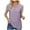Purple Tops for Women, variant on HAPIMO Women's Trendy Loose Eyelet Tops Dressy Tunic Petal Sleeve V Neck Button Shirts Casual Relaxed Workout Blouses for Teen Girls Solid Color Summer Tees Green L
