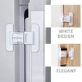 thumbnail image 3 of unbranded 10Ud White Cupboard Locks Childproof for Cabinets Drawers and Refrigerators Secure, 3 of 8