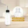 thumbnail image 2 of Botellas de plástico exprimibles Uxcell de 30 ml/1 OZ con tapa de rosca negra, 8 Pcs, botella redonda graduada vacía para líquidos, manualidades, aceites, transparente, 2 of 6
