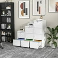 thumbnail image 2 of INTERGREAT 3 Drawer File Cabinet, White Metal Filing Cabinet with Lock, Locking Tall File Cabinets with 4 Adjustable Hanging Frame for Home Office, 2 of 7