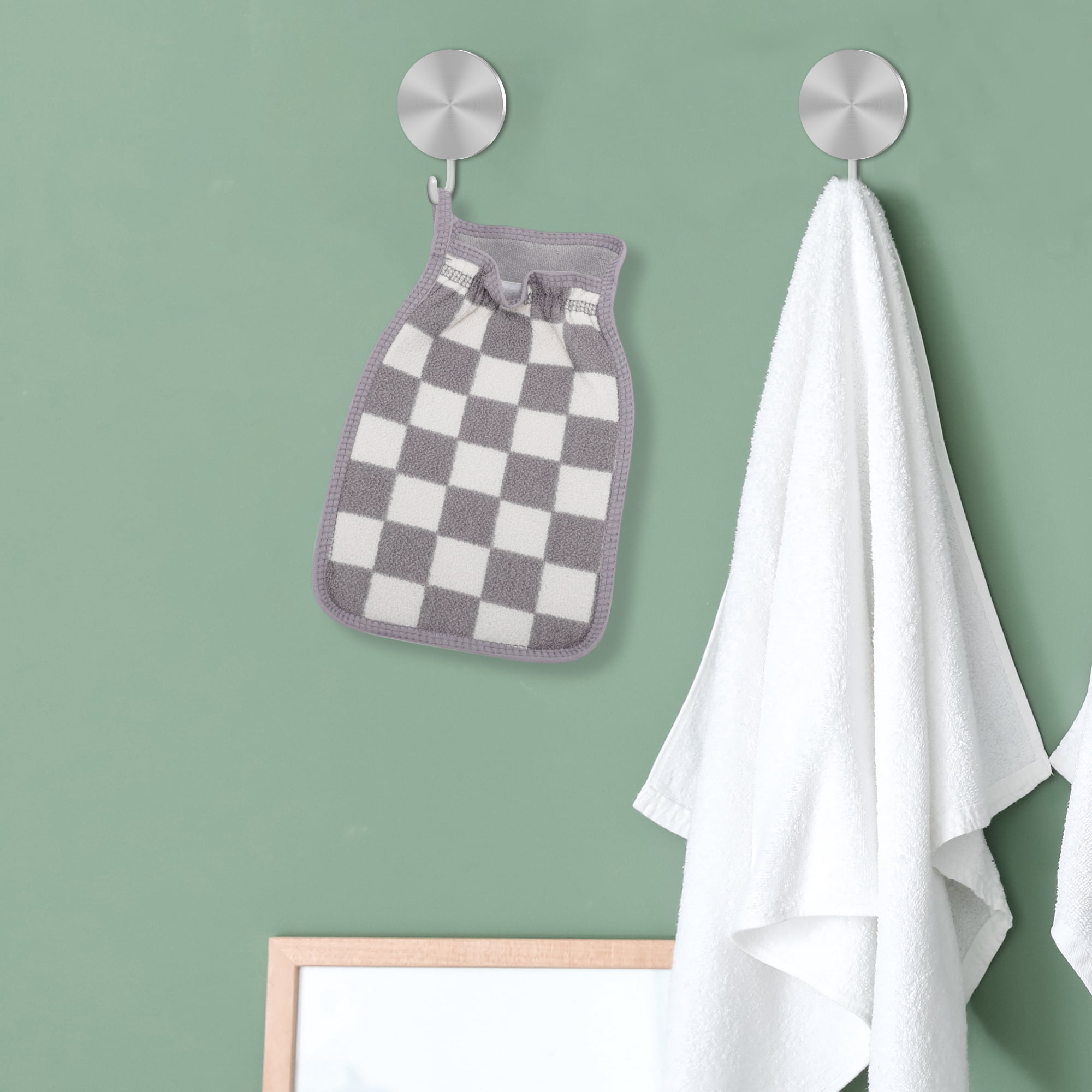 Unique Bargains Gloves Bath Towel for bathroom 5.51"x9.45" 1 Pc Gray