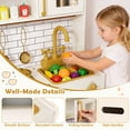 thumbnail image 6 of Costway Kids Play Kitchen with Stoves, Light, Sound, Faucet, Sink, Ice Dispenser, Microwave, 6 of 8