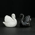 thumbnail image 4 of Modern minimalist black and white swan ceramic figurines for couples, a wedding gift, home decor, and wedding room decoration., 4 of 9