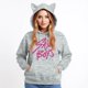 thumbnail image 3 of Pop cazadora para niña Hooded Sweatshirt Women's Cat Ear Hoodie ,Soft Streetwear Pullover ,Cute Long Sleeve Tops for Fall Winter （Light Gray）, 3 of 4