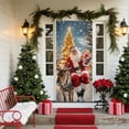 thumbnail image 2 of Gallickan Large Santa Door Decor, 35x71 Inch Christmas Background Cover, Holiday Party Decoration for Home Indoor Outdoor Display, D, 2 of 6