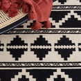 thumbnail image 6 of Safavieh Dhurries Oraline Geometric Wool Area Rug, Black/Ivory, 4' x 6', 6 of 11