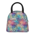 thumbnail image 1 of Balery blue pink colorful cracked texture Bolsa de Almuerzo para Mujeres, Caja de Almuerzo, Bolsa de Almuerzo Pequeña Impermeable, Tote de Almuerzo Reutilizable con Gran Capacidad, 1 of 6