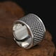 thumbnail image 5 of Anillo abierto ajustable retro tailandés de plata, 5 of 7