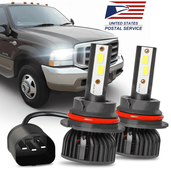 For Ford F-250 Super Duty 2002-2004 - 2x White LED Headlight High Low Beam Light Bulbs