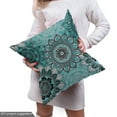 thumbnail image 4 of Ambesonne Mandala Fabric by the Yard Upholstery, Hippie Oriental Spring, 2 Yards, Taupe Black Turquoise, 4 of 4