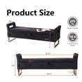 thumbnail image 5 of HIUU 67.9” End of Bed Storage Bench King Size,Black Velvet Ottoman Bench for Bedroom & Entryway,Soft Ottoman Seat with Hidden Storage Compartment, 5 of 9