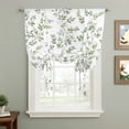 thumbnail image 2 of Green Leaves Balloon Curtains 63 Inch Length for Living Room/Bedroom, Summer Botanical Elegant Farmhouse Rod Pocket Privacy Door Curtains Decorative Tie Up Shade for Window 52"x63", 2 of 8