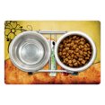 thumbnail image 1 of African Pet Mat for Food and Water, People Facing Large Sun Savannah Desert Boho Wildlife Illustration, Non-Slip Rubber Mat for Dogs and Cats, 18" X 12", by Ambesonne, 1 of 2