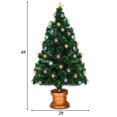thumbnail image 2 of Gymax 4Ft Pré-Éclairé PVC Arbre de Noël Fibre Feu d'Artifice Optique Décor de Vacances, 2 of 10