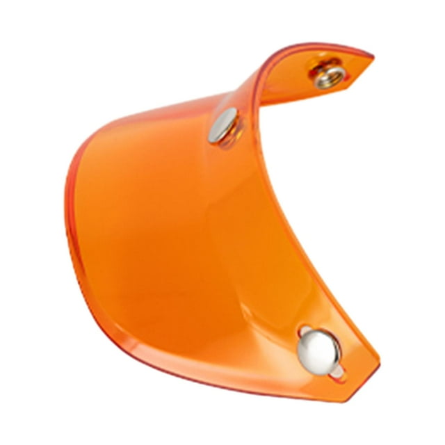 Almencla Helmet Visor Peak 3 Snap Helmet Visor Protector for Retro Helmets Parts Orange