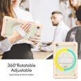 thumbnail image 7 of Case for Samsung Galaxy Tab A7 Lite 2021 8.7 inch with Screen Protector, 360 Degree Rotating Kickstand Hand Strap Heavy Duty Shockproof Cover with Shoulder Strap, Cream Rose Gold, 7 of 7