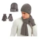 thumbnail image 2 of Gorro Bufanda Guante Conjunto Térmico Invierno Frio Unisex, 2 of 7