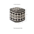 thumbnail image 6 of · REDEARTH · Tufted Pouf Ottoman with Filler Textured Storage Cube Bean Bag Pouffe Footrest for Living Room, Bedroom, Nursery, Kidsroom; 100% Cotton (17.5"X17.5"X17.5", Linear Diamond Black), 6 of 9