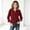 Red, variant on OGLCCG Girls Plaid Button Down Shirts Crewneck Long Sleeve Gingham Tops Kids School Uniform Dress Shirts(Red,8-10 Years)
