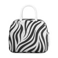 thumbnail image 2 of Insulated Lunch Bag for Women, Floral Print Oxford Fabric Lunch Box, Leakproof Thermal Cooler Tote for Work, School & Picnic, Leopard Animal Print, 2 of 5