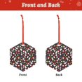 thumbnail image 2 of KLL Rose Rabbit Pattern Acrylic Christmas Ornaments,1 PCS Xmas Tree Decor with Ribbon 3" Christmas Décor Christmas Pendant for Hanging on Tree & Party Favors-Hexagon, 2 of 7