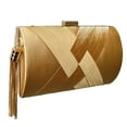 thumbnail image 1 of athleticsshop2018 Bolsos de noche, bolsos de mano con borla y cadena extraíble Oro, 1 of 7
