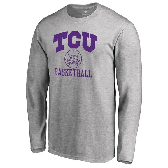 Men's Heathered Gray TCU Horned Frogs In Bounds Long Sleeve T-Shirt