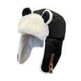 thumbnail image 4 of GUOOL Animal Ears Trapper Hat Lightweight Cute Comfortable Warm Ear Protection Hat for Black, 4 of 9