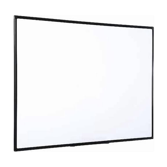 Dry Erase Board, Melamine, 23 39/64 in, 35 13/32 in, Plastic Frame, White, Matte