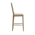 thumbnail image 7 of Linon Avalon Full Back Wood Bar Stool, 30.5" Seat Height, Rustic Brown Finish with Light Natural Linen Fabric, 7 of 7