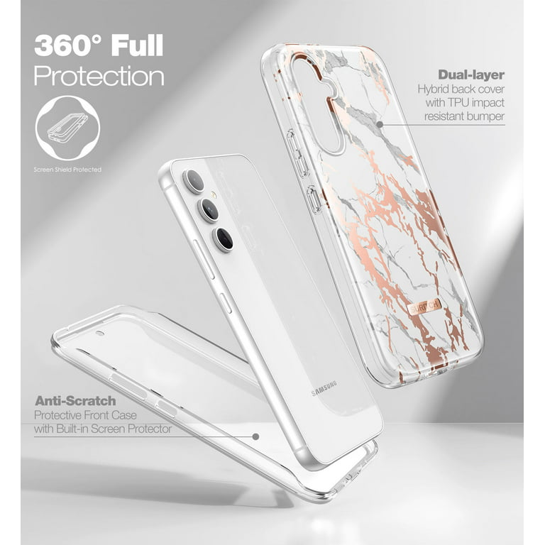  SURITCH Funda para Samsung Galaxy A54 5G, [protector de  pantalla antiarañazos incorporado] Protección de cuerpo completo de 360° a  prueba de golpes resistente para Samsung A54 5G de 6.4 pulgadas, 