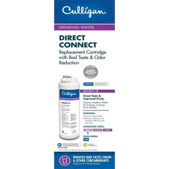 Culligan US-DC1 Direct Connect Under Sink Replacement Water Filter