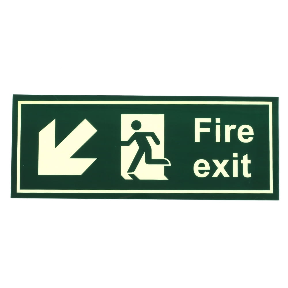 Fire Safety Exit Sign Warning Guidance Signage Luminous Fr Stairway Hotel U Y0H9 