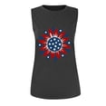 thumbnail image 4 of T-shirts de la Fête de l'Indépendance pour Femmes, Col Rond, Manches Courtes, Hauts à Étoiles et Rayures, Blouse d'Été Décontractée et Ample, Tee, 4 of 5