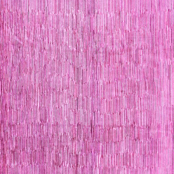 Ahgly Company Indoor Square Abstract Pink Contemporary Area Rugs, 7' Square