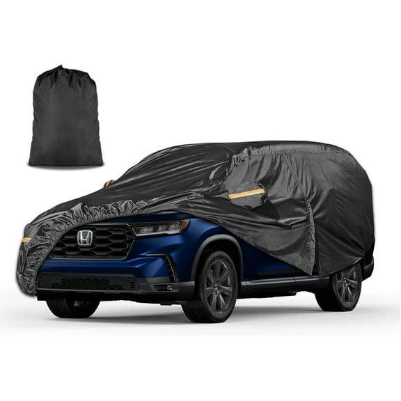 Car Cover Waterproof All Weather Custom Fit for 1995-2025 Honda CRV,1996-2024 Toyota RAV4 Accessories, Heavy Duty Outdoor Full Exterior Cover, Sun Rain UV Dust Snow Protection with Door Zipper