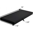 thumbnail image 2 of WELLAND 15 Inch Simons Wood Modern Floating Shelf Wall Mounted Display Shelves, Set of 2, 15"L x 7.75"D x 1.25"T, Black, 2 of 7