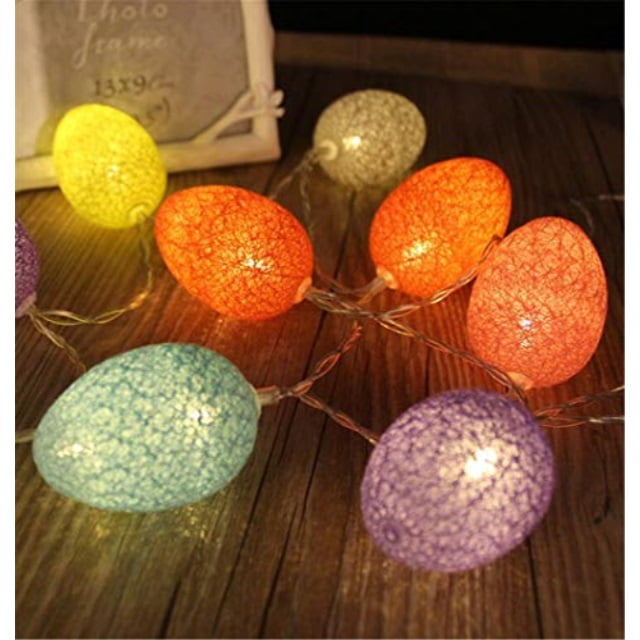puretime festival easter eggs battery operated string lights