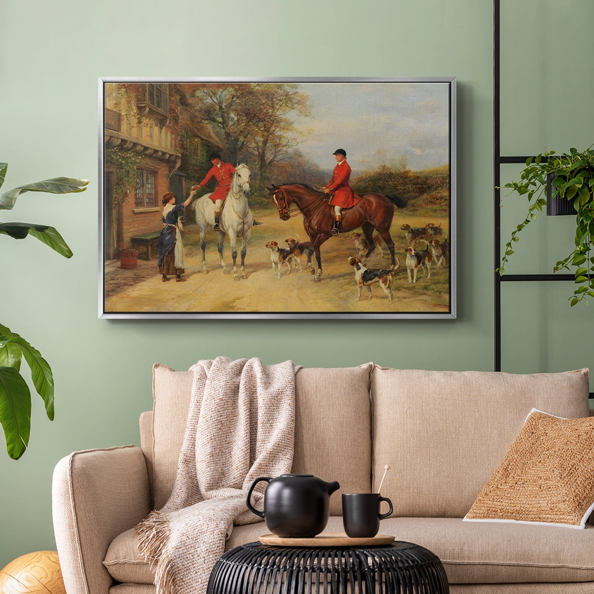 Vintage Animal Print-XIII By Wexford Home Framed in Silver Wood Gallery Wrapped Canvas 17 in. x 25 in.