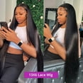 thumbnail image 2 of 13x6 DOPI Lace Frontal Wig Human Hair Straight 360 Glueless Full Lace Wigs Pre Plucked 13x4 Transparent Wig On Sale Clearance, 2 of 4