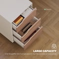 thumbnail image 3 of 3 Drawer File Cabinet, Mobile Vertical Filing Cabinet with Wheels, Printer Stand with Storage for Home Office, Oak, 3 of 7