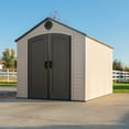 thumbnail image 3 of Lifetime Lockable DIY Polyethylene Storage Shed, 71.1 Sq. ft., 8' x 10', Tan & Dark Gray (60371), 3 of 14