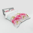 thumbnail image 2 of Ambesonne Vintage Bedding Set 4 Pcs, Pink Peony Border Tile, Queen, Pale Pink Pale Blue, 2 of 2