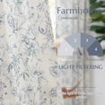 thumbnail image 3 of Cortinas Jinchan Florales de Lino Azul de 213 cm para salón de casa de campo, 3 of 8